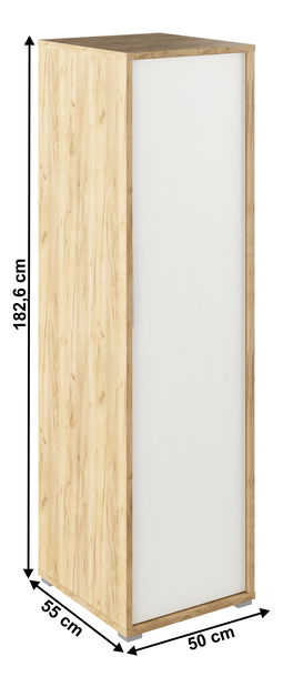 Dulap de haine Rumia 20 (stejar artisan + alb)