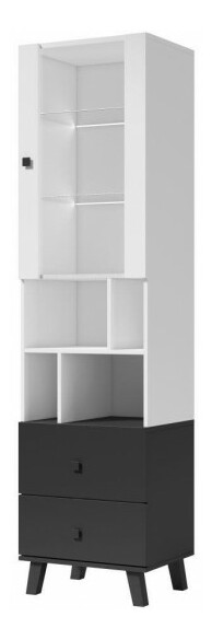 Vitrína Milcombe M2 (biela + čierna)
