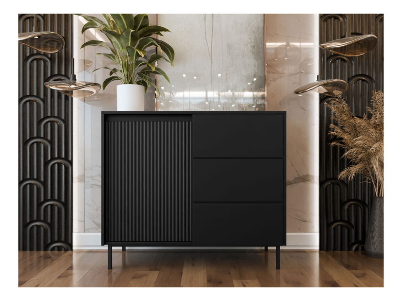 Komoda Somkera 1D3SZ (crna) 