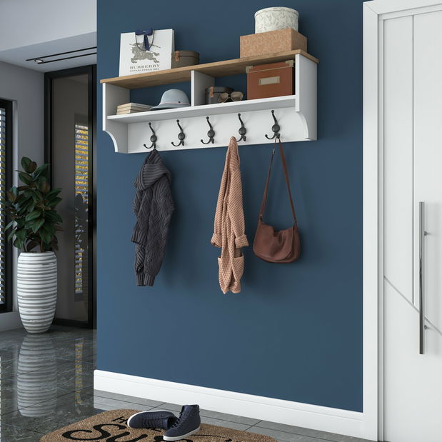 Vješalica Pixie 2460 (bijela + orah)