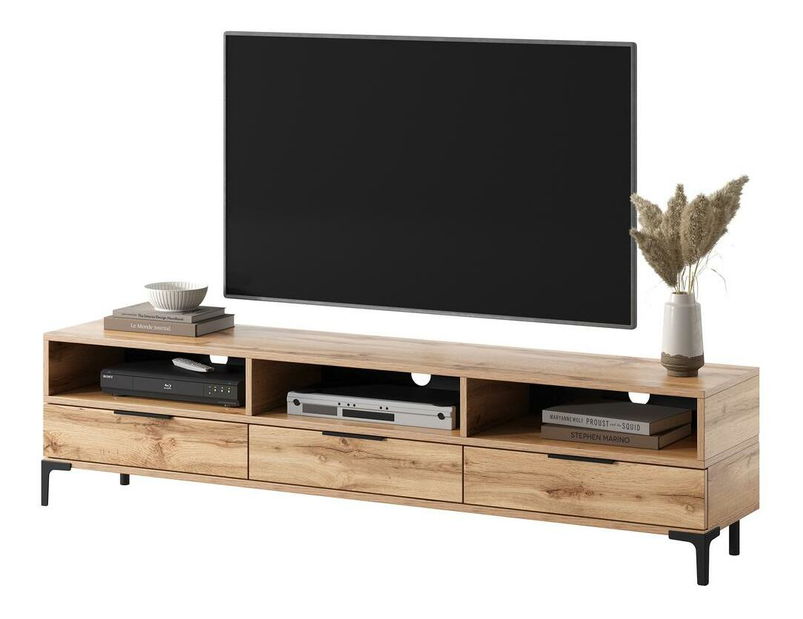 Masă TV Ricko (cu iluminat) (stejar wotan)