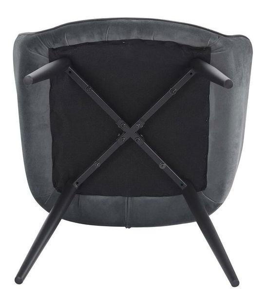 Dizájnos fotel Vorena (szürke) 