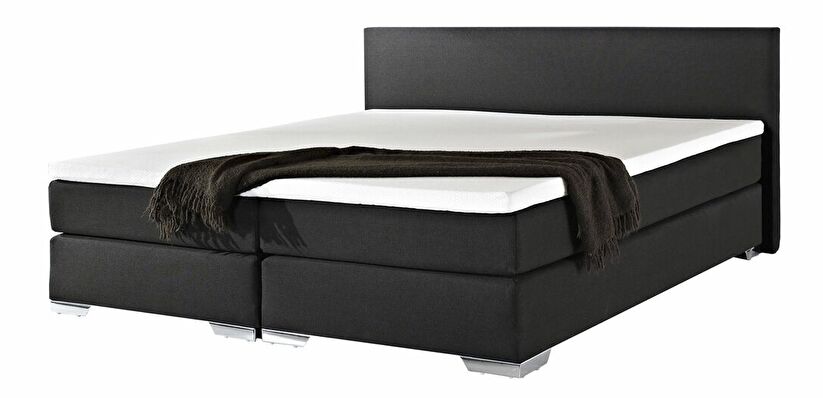 Manželská posteľ Boxspring 180 cm PREMIER (s matracmi) (čierna)