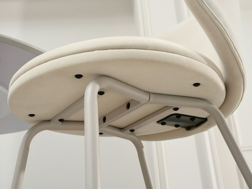 Jedálenská stolička Carbono (krémová + sivá)