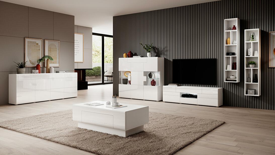 Vitrin Tamie DW05 (fehér + fényes fehér)