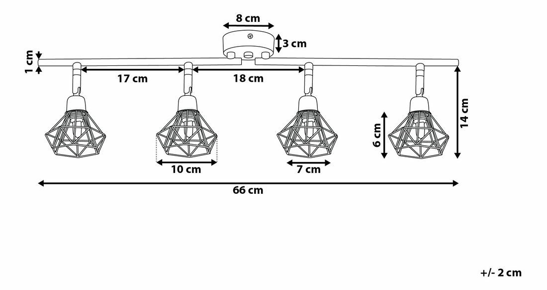 Závesná lampa Emanuela (zlatá)