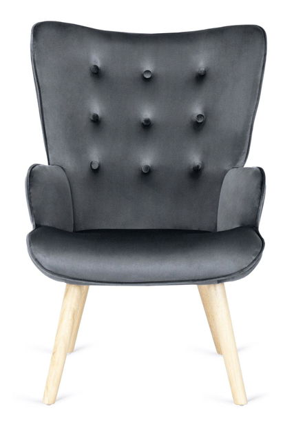 Kreslo s podnožkou Lombardi (sivá) 