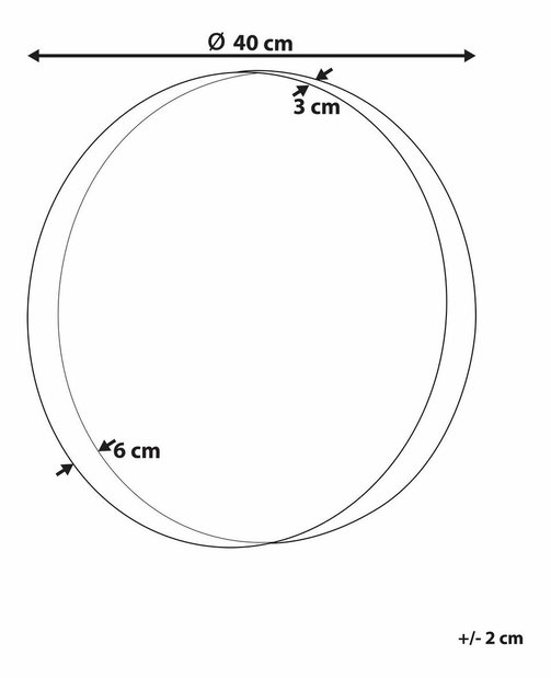 Zidno ogledalo Pinza (bakar)