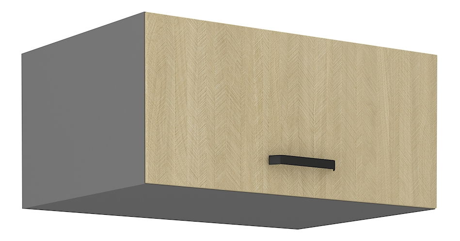 Dulap superior de bucătărie Scarmi 80 NAGU 36 1F (Antracit + Herringbone scandi)