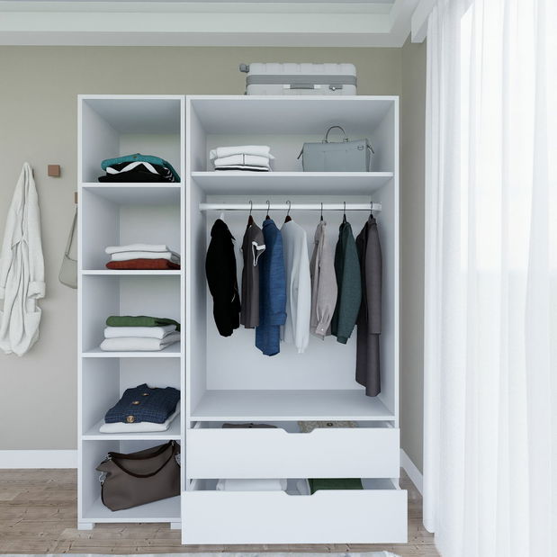 Ruhásszekrény Durum (fehér) 