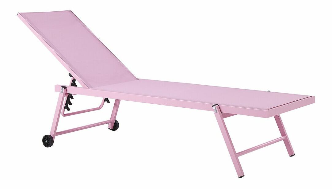 Záhradné lehátko Phillip (pastelovoružová)