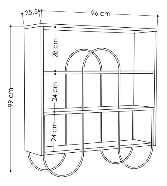 Regál Narnia (fehér)
