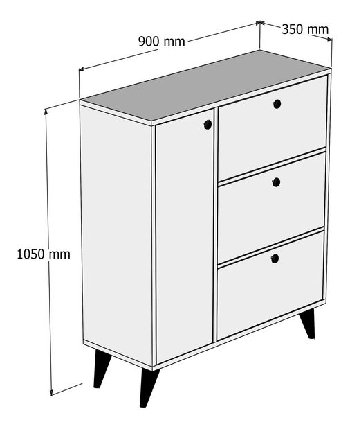Ormarić za obuću Bellia (hrast)