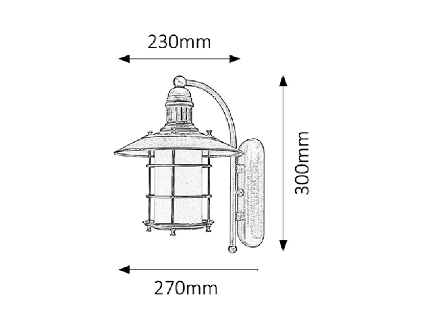 Nástenné svietidlo Sudan 7991 (bronzová)