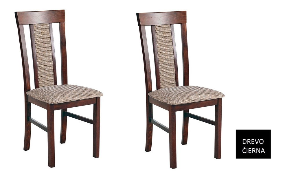 Set 2 ks. jedálenských stoličiek Figaro VIII (čierna + béžová) *bazár