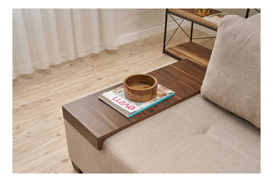 Canapea extensibilă Perenilla L (Crem + Nuc)