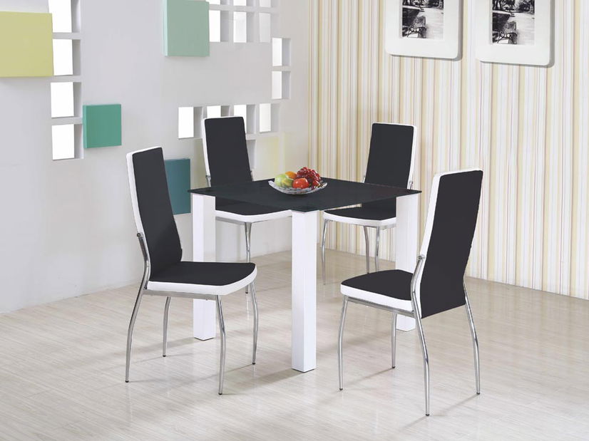 Jedálenský stôl Merlot (čierna) (štvorcový) (pre 4 osoby)