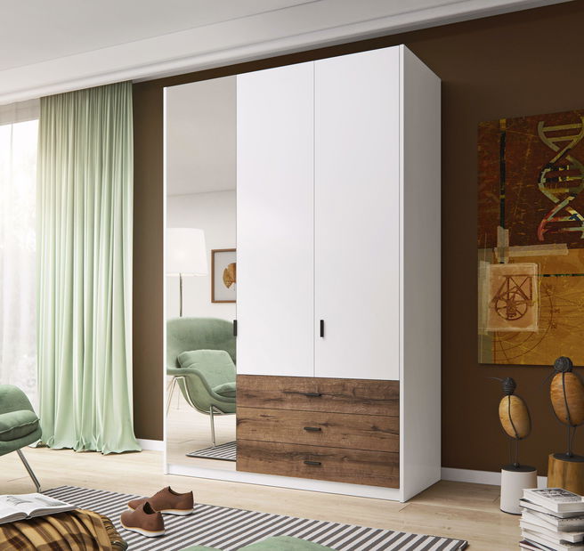 Dulap de haine Girton Typ 19 (Alb + Stejar monastery)