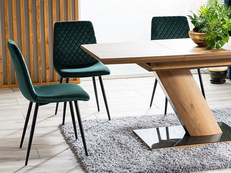 Jedálenská stolička Isaac (zelená + čierna)