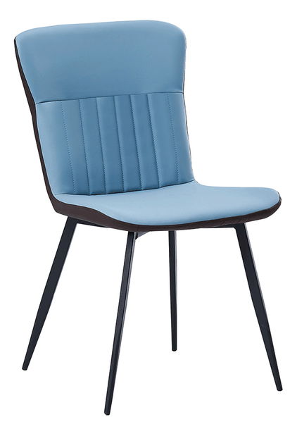 Jedálenská stolička Rutil (modrá + hnedá)