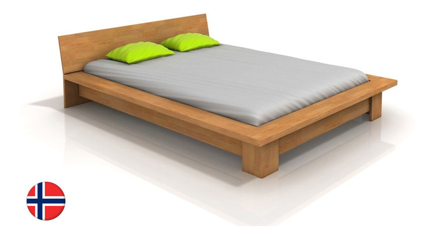 Manželská posteľ 160 cm Naturlig Boergund (buk)