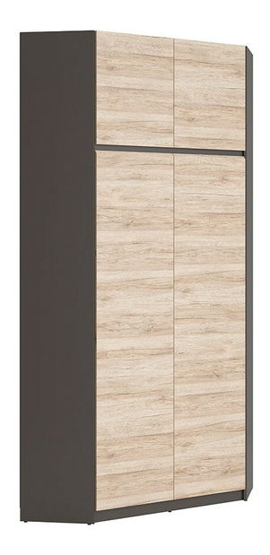 Rohová šatníková skriňa BRW Moden SZFN2D