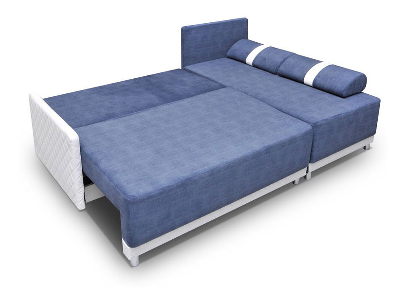 Rohová sedačka Royal (modrá + biela) (P)