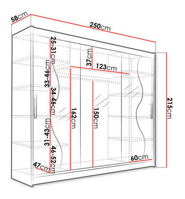 Skriňa s posuvnými dverami III Dustin (Biela)