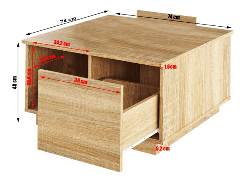 Konferenčný stolík Dalo (dub sonoma)