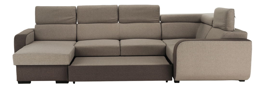 Colțar în formă de U Imani (maro deschis + maro)