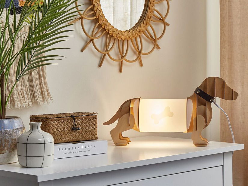 Stolná lampa Louza (svetlé drevo)