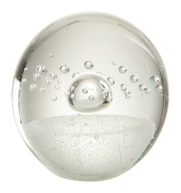 Dekoratívny predmet Jolipa Ťažítko instant Happiness (11x11x11cm) (Biela)