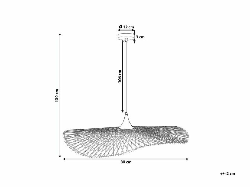 Závesná lampa FYLYO (bambus) (svetlé drevo)