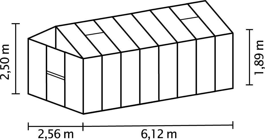 Stil clasic Greenhouse Zeus 15700 (policarbonat + negru)