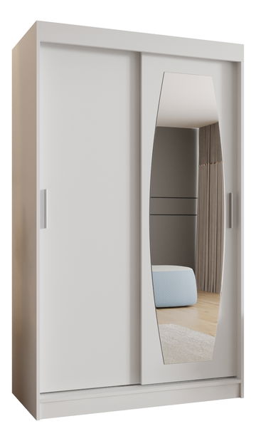 Dulap de haine 120 cm Rosaria (alb)