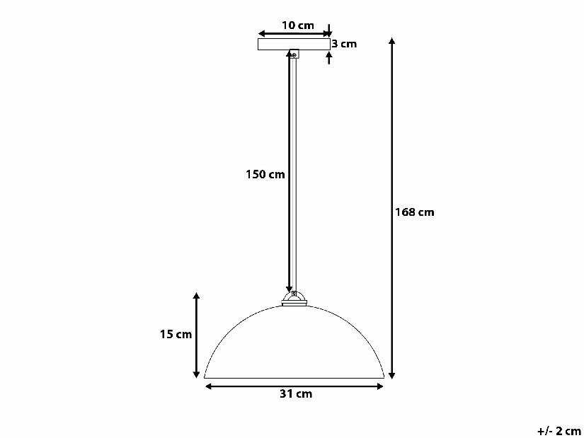 Závesná lampa Torteli (svetlosivá)