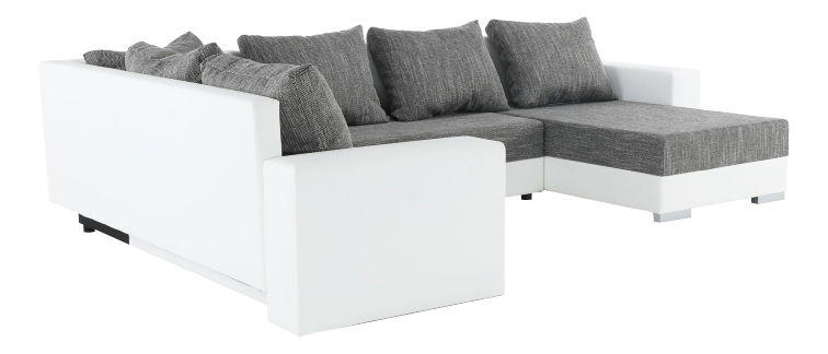 Colțar în formă de U Sergio Alb + Gri (D)