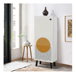 Botník (skrinka na topánky) Beside 25 (biela + čierna)