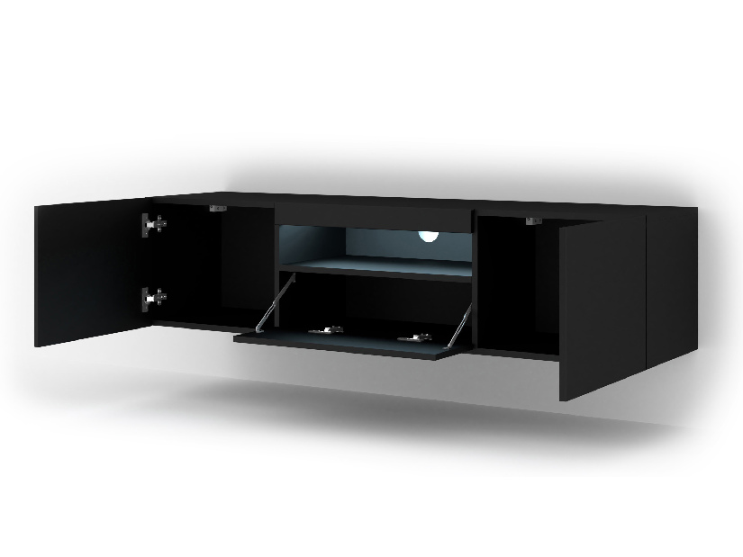 TV stolík/skrinka Aurora (čierny mat)