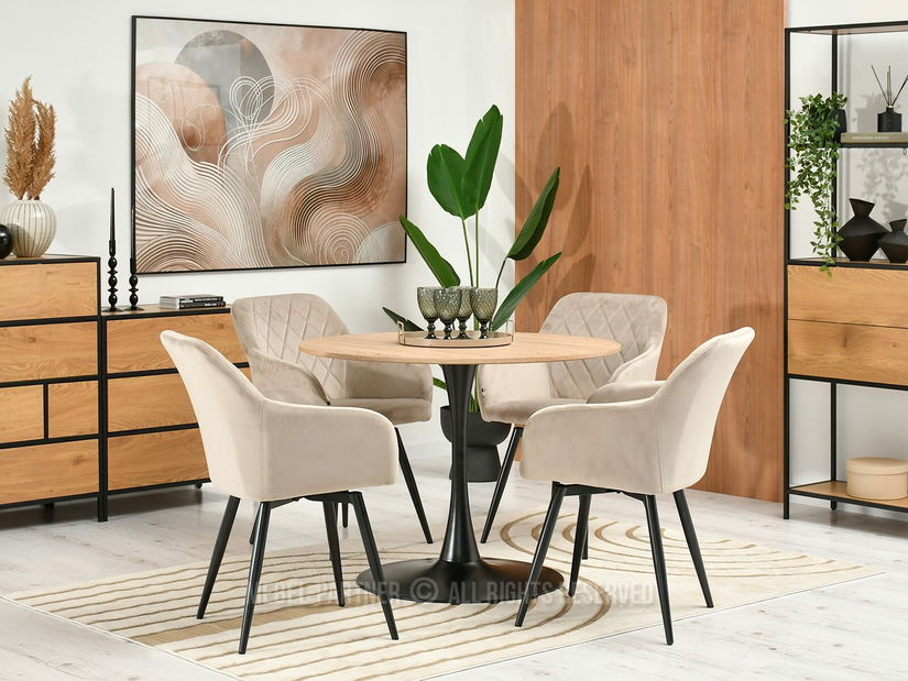 Stolica Logie (bež + crna)