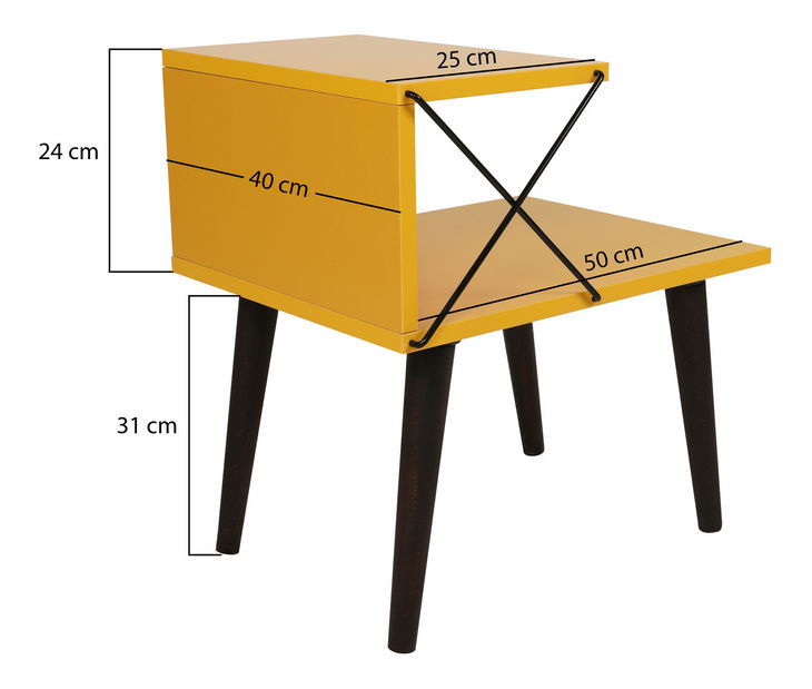 Noćni ormarić Crossline (mliječna) *trgovina