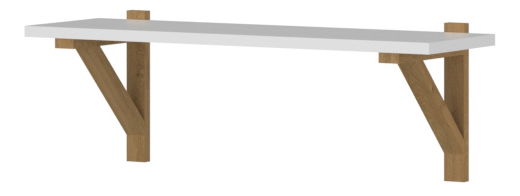Polc 65 cm Nickole (fehér + kőtölgy)