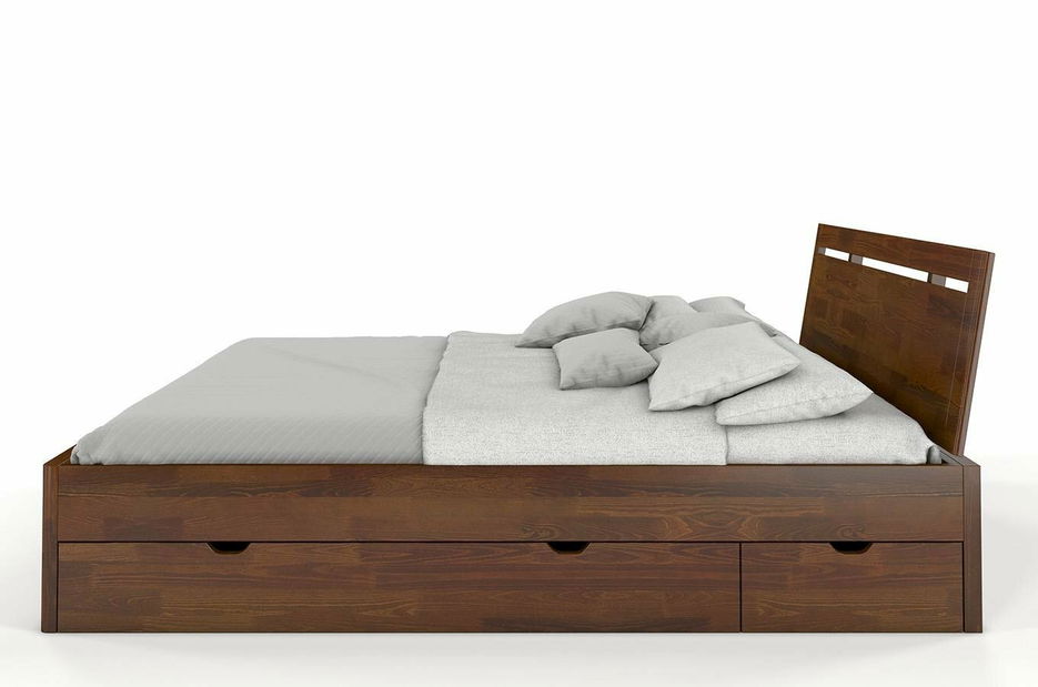 Manželská posteľ 180 cm Naturlig Bokeskogen High Drawers (borovica)