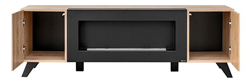 TV asztal/szekrény Lyran K (hikori jackson + fekete)