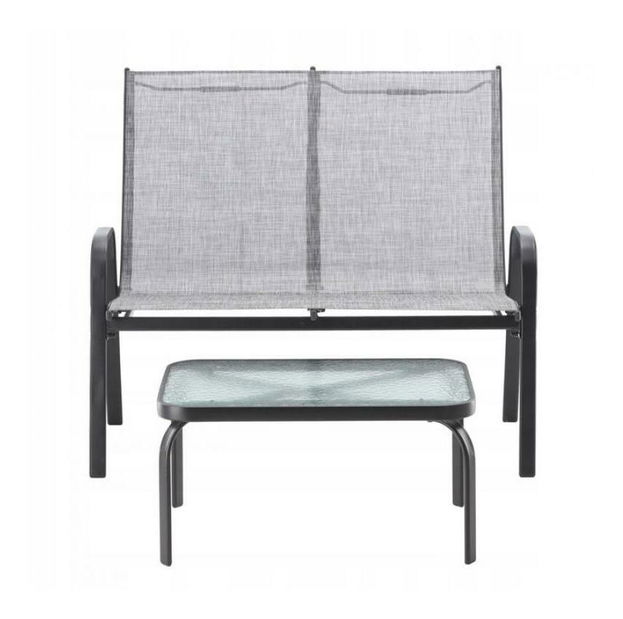 Set mobilier de grădină Bissi (gri) (pentru 4 persoane)