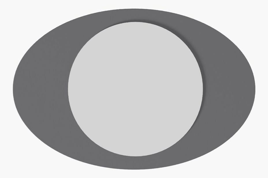 Zrkadlo Oblisimo (antracit)