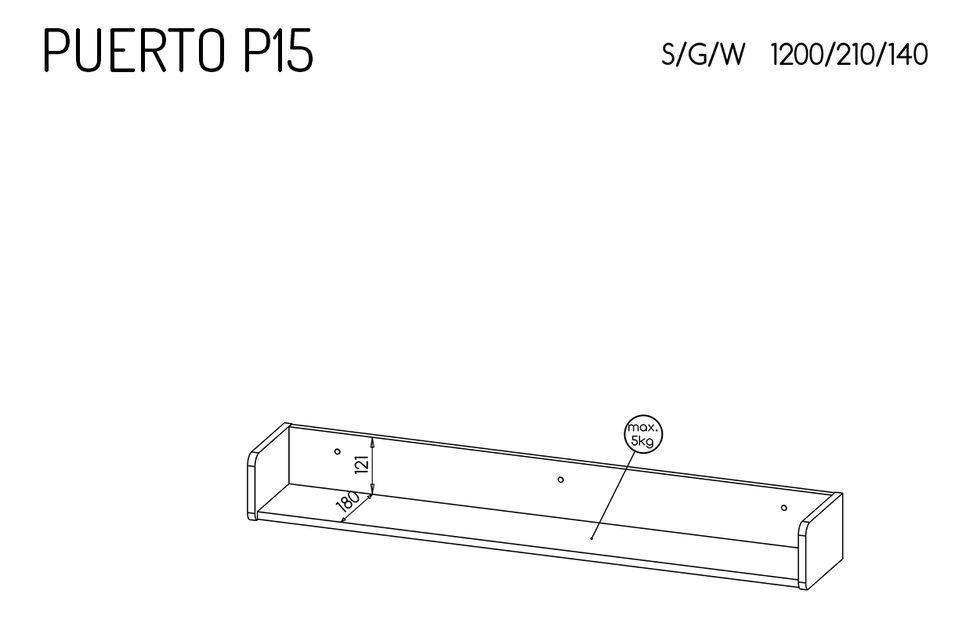 Mobilier birou Presuntos 4 (negru)