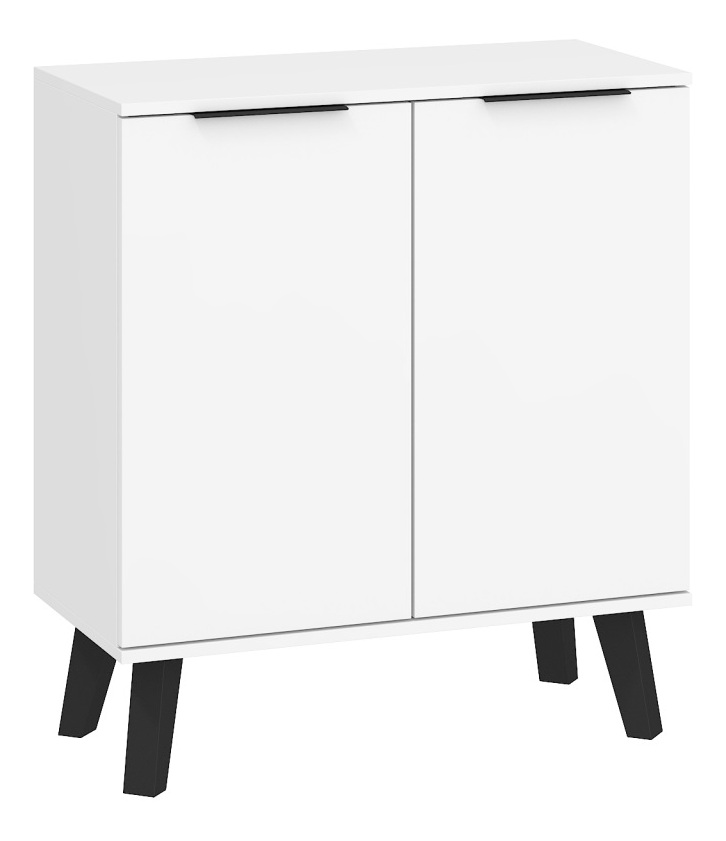 Komód Shela SVN-01 (fehér + fényes fekete)