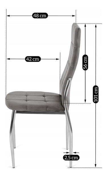 Étkezőszék Marinaleda (szürke szövet)