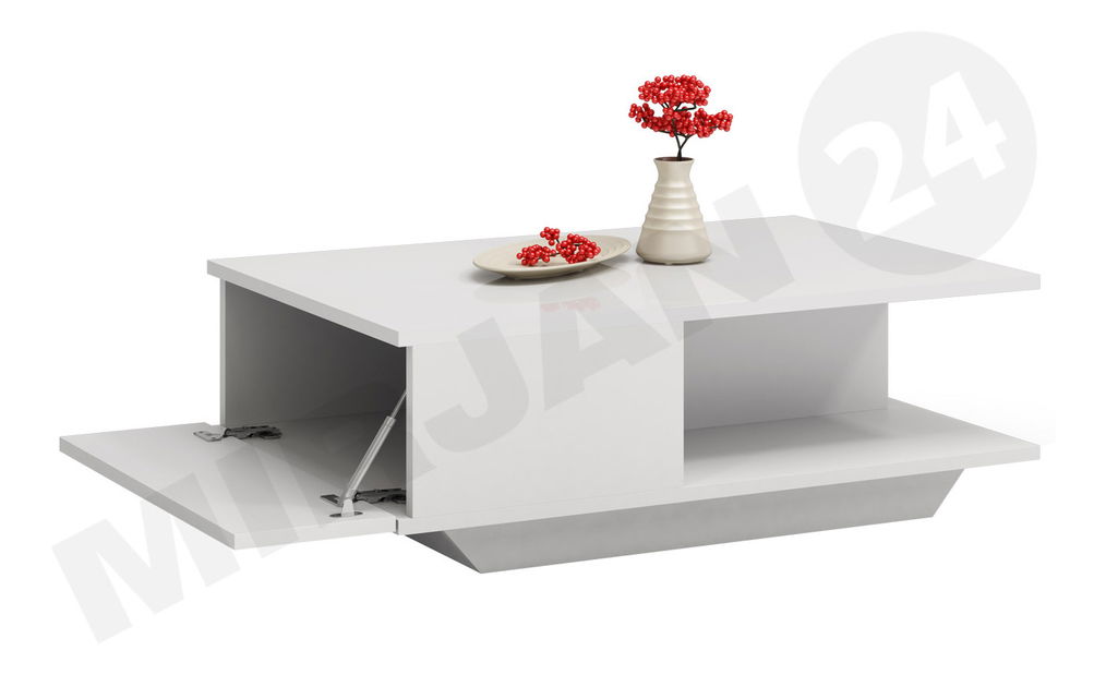 Măsuță de cafea Feraleo (Alb + Alb lucios )